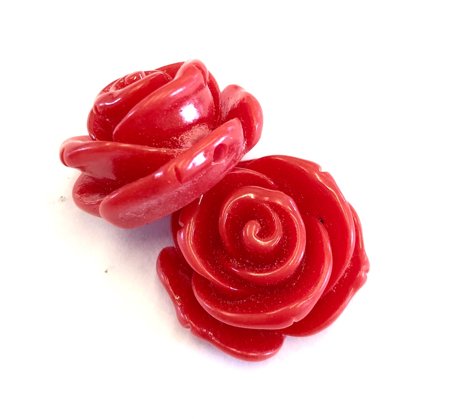 20mm Acrylic Rose Bead Red Deborah Beads   IMG 4110 